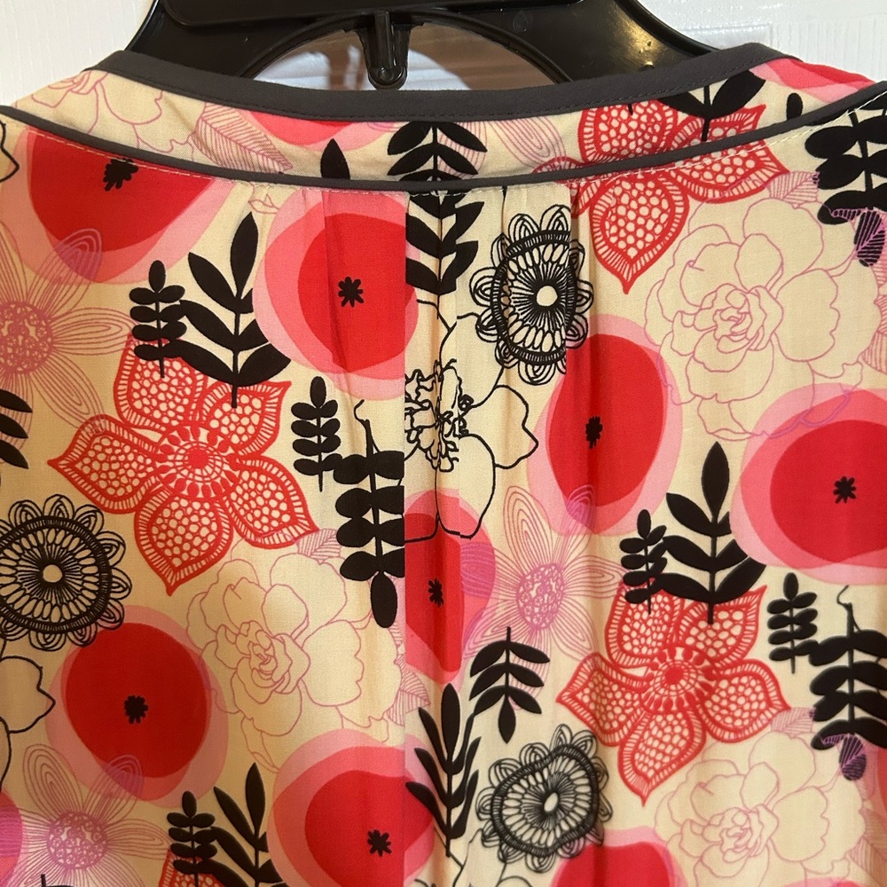 Matilda Jane Long Sleeve Blouse-Red and Black Floral - Picture 4 of 6